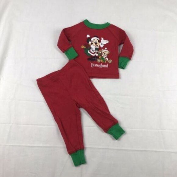 disney parks mickey mouse christmas 2piece pajama set 12 Months - Picture 3 of 7